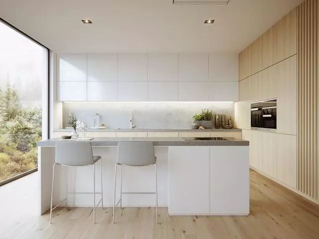 「室内设计」40个简约主义厨房，来自超级光滑的灵感